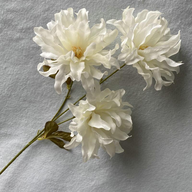 

Durable Wedding Dahlia Flowers Artificial Bouquets For Aisle Gift Decoration White