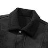 Autumn and winter new suede suede leather jacket men's velvet thermal lapel jacket large size fur integrated jacket