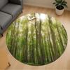 1pc Forest Nature Round Chair Mat Area Rug - Non-Slip, Floor Mat for Office, Bedroom, and Indoor Decor C1118199