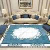 Modern Marble Print Area Rug Living Room Sofa Coffee Table Decorative Floor Mat Crystal Velvet Non-Slip Durable Washable