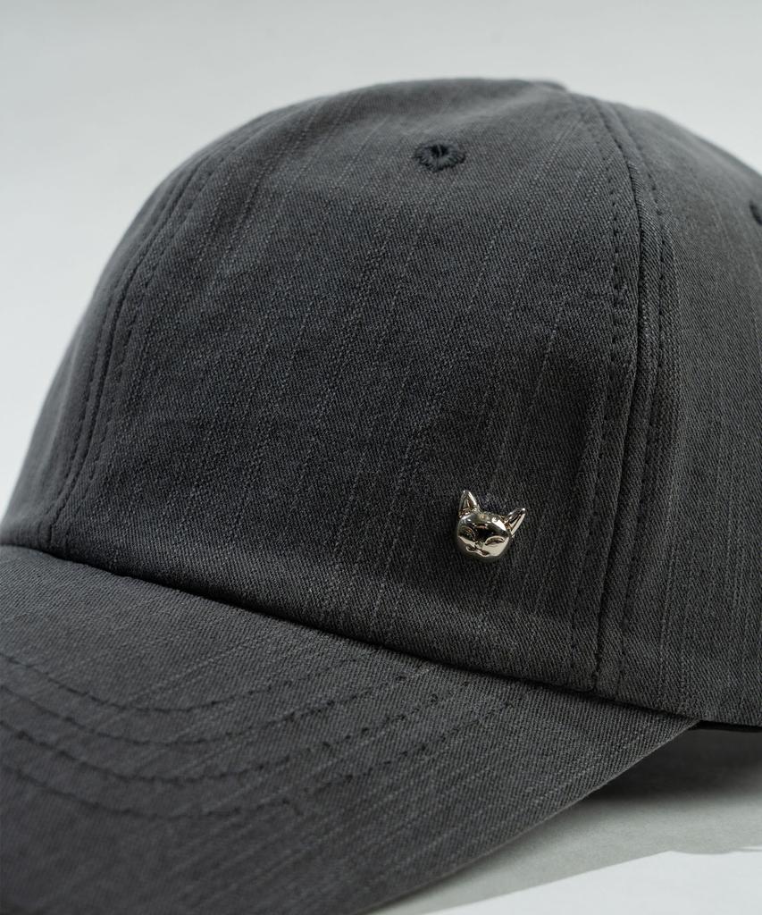 DOLIGRAM Basic Cat Rivet Washed Cap Gray