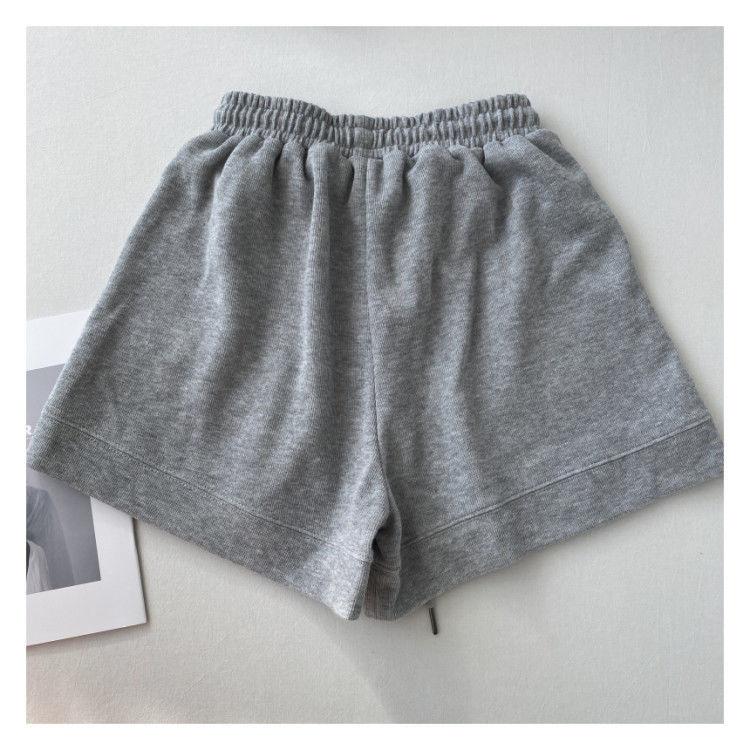 Dámské Pohodlné Volné Široké Kalhoty na Stahování A Kalhoty Štíhlý Pas Štíhlý Střih Ležérní Domácí Všestranné Sportovní Šortky Nové