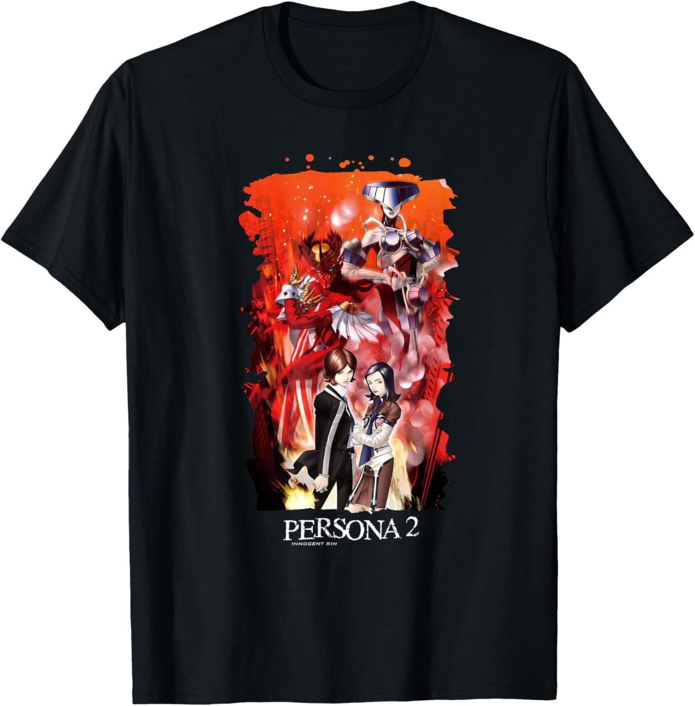 ATLUS Persona 2: Innocent Sin/Eternal Punishment ( 2 Side ) T-Shirt S разноцветный