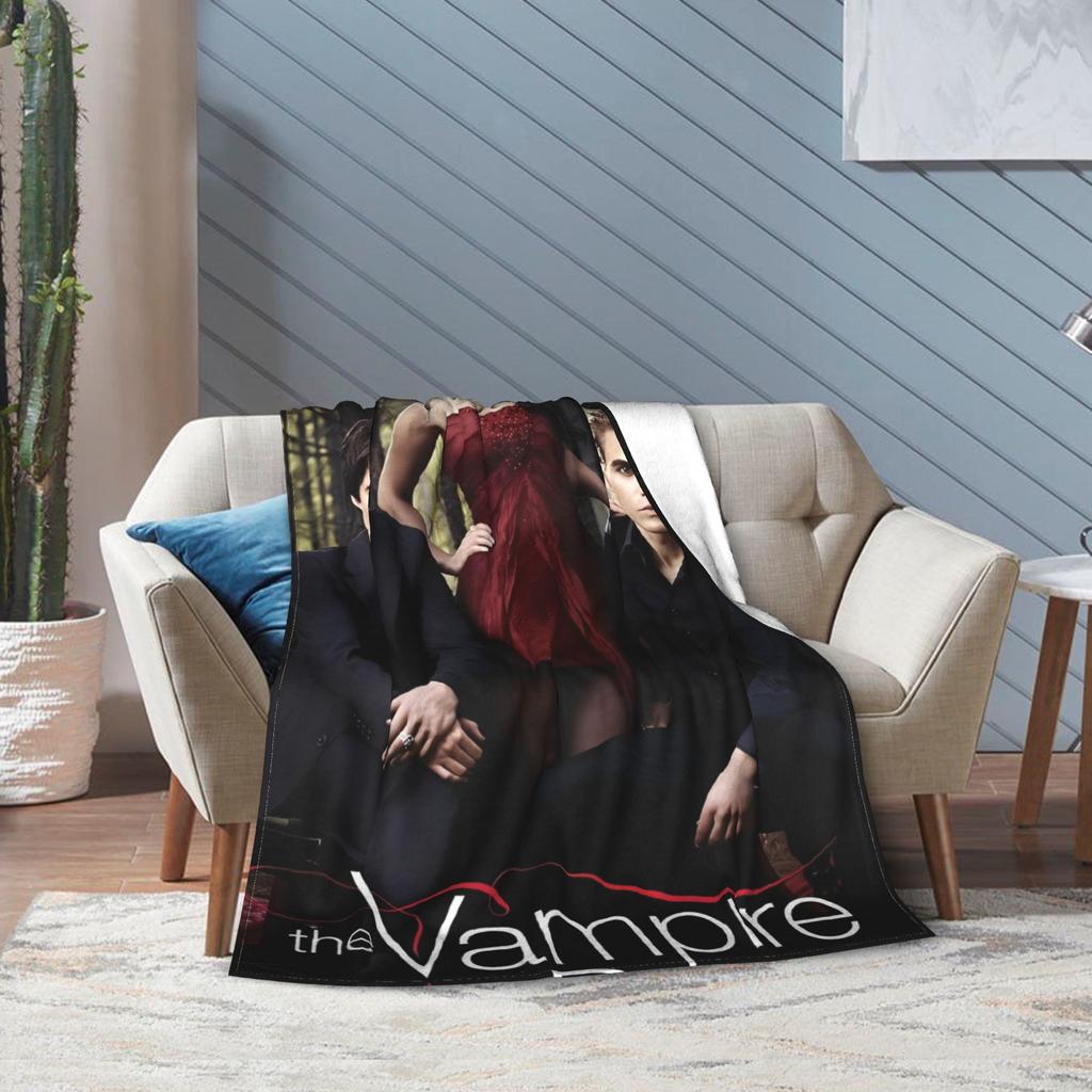 The Vampire Diaries Printed Blanket For Men Women Warm Cozy Fluffy Throw Blankets for Couch 50x60 Inches Multiple Sizes