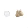 Transparent Ceramic Fish Tank Book Stand Ornament for Bedroom Desktop Living Room Home Decor And