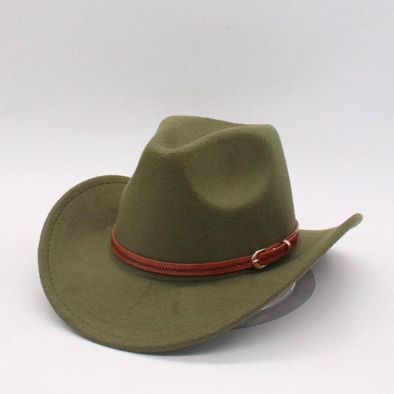 Cross-Border Hot Sale Western Cowboy Hat Men'S Felt Ethnic Style Retro Knight Top Hat Women'S Felt Manufacturer Wholesale Jazz