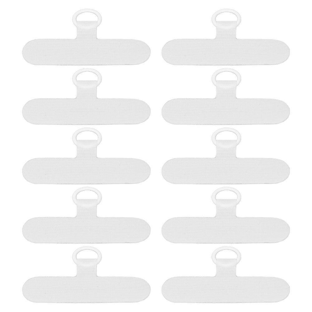 

10 Pcs Without Adhesive Universal Phone Lanyard Phone Lanyard Patch Safety Crossbody білий