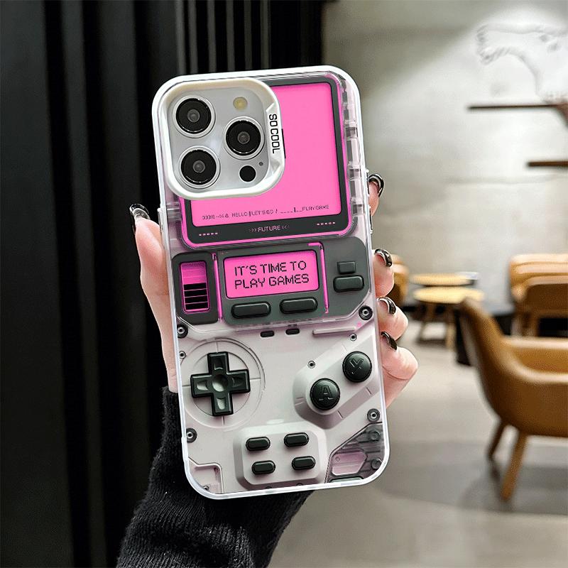 Game Console Fashion Boy Soft Phone Case for iPhone 15 16 17 Pro Max 17Air 16E 14 Plus 13 12 Mini Shockproof Cover Back Shell