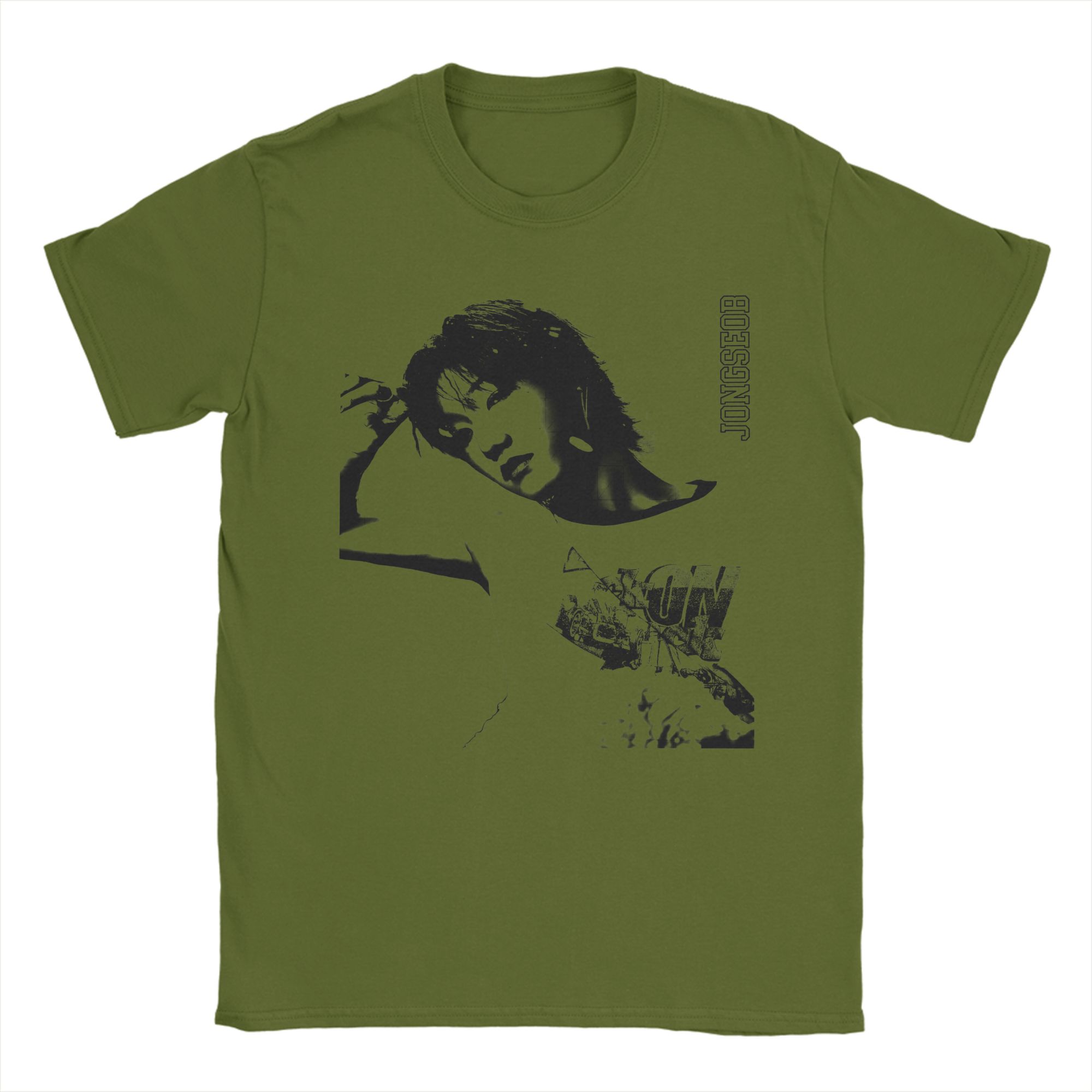 

P1Harmony Jongseob Men T Shirt Funny Tees Short Sleeve Round Collar T-Shirt Pure Cotton Plus Size Tops 4XL