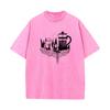 Forest Coffee O Neck Washed Retro T Shirts Christmas Casual Tops Tees Short Sleeve Family Pure Cotton Washed T Shirts Mens