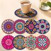 1 Set Bohemian Print Tableware Placemats Ideal Gift Floral Pattern Cute Home Decor Scald-Resistant Multi-style