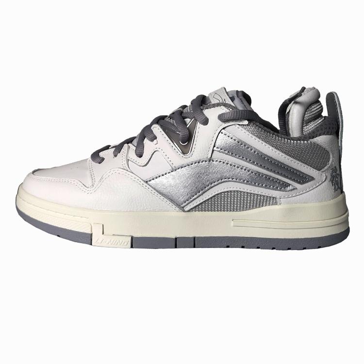 (WMNS) Li-Ning x WeiWu Pro Skateboarding Shoes White Silver Women s AECT072-1 EU 36⅓