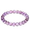 Hongxi Rui Natural Bolivian Amethyst Old Cut Bead Bracelet – Light Purple Crystal with Mirror Surface Finish