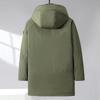 Men's Plus Size Hooded Winter Jacket - Thick, Plush, Water/Wind/Cold-Resistant, Mid-Length for Larger Sizes