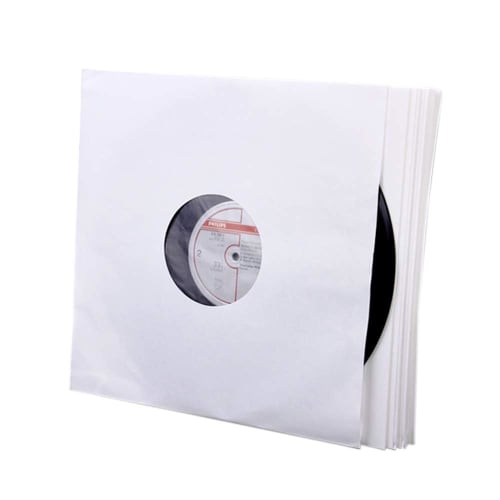 MayRecords 20 Protective Kraft Paper Bags for 12-inch LD/LP Records, with PE Center Protective Film, Anti-Static