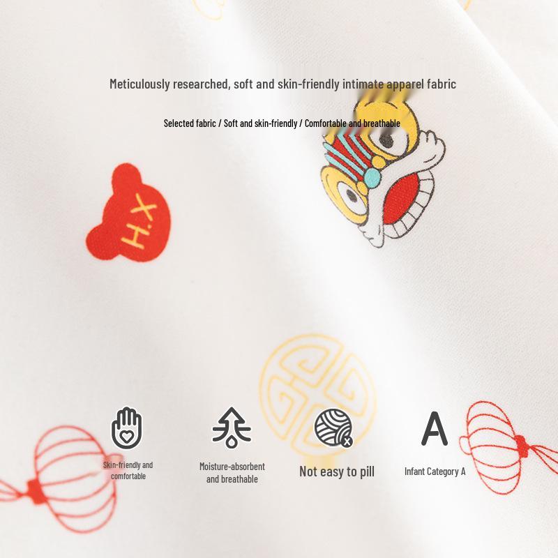 Newborn Chinese Style Cotton Long Sleeve Romper