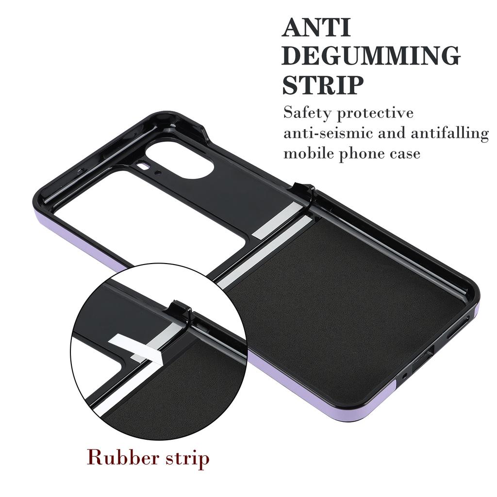 Emboss Diamond Ring Holder Leather Phone Case for OPPO Find N2 Flip 5G N2Flip CPH2437 N 2 Kickstand Ultra Thin Shockproof Cover