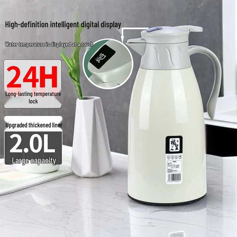 Smart Press-Type Insulated Thermos Flask for Dorms and Homes - Ideal for Hot Water, Tea, and Boiling Water