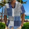 Men's Geometric Pattern  3D Print Shirt Button Up Shirt Casual Shirt Summer Shirt Short Sleeve Daily Vacation Clothing