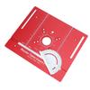 Router Table Insert Plate with Miter Guide Aluminum Alloy Woodworking Bench Flip Board for Trimming Red MM Inch Scales