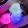Heart Shaped LED Night Light Keychain USB Rechargeable Easy Carry Soft Glow Portable Lamp for Backpack Night Outings