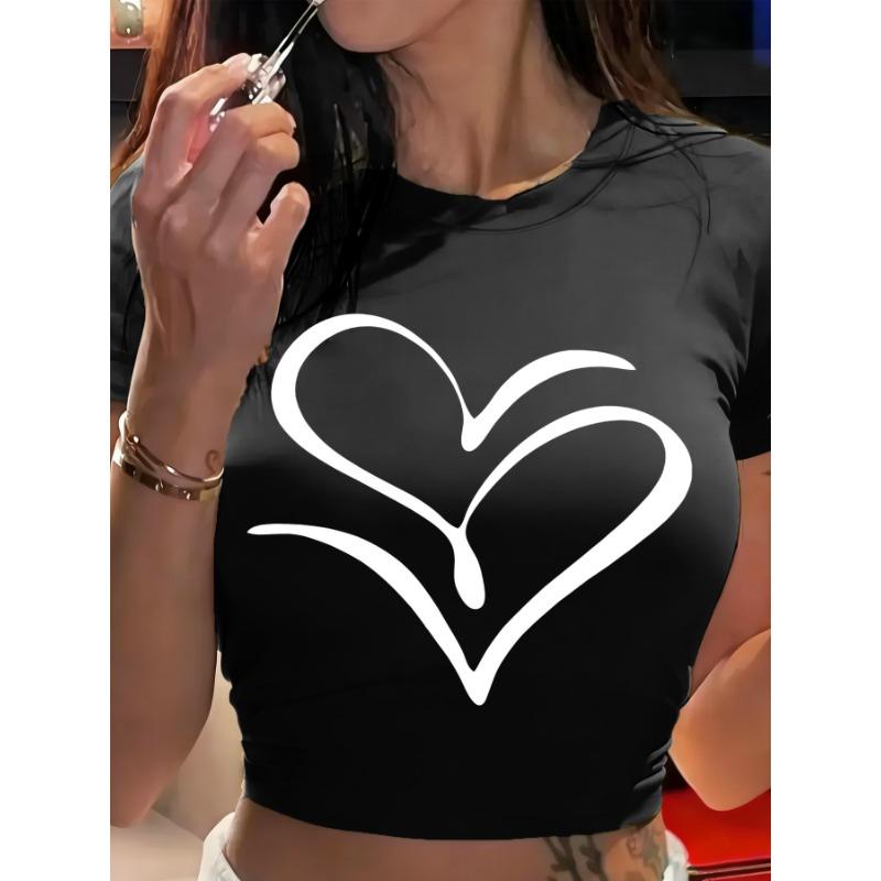 

Women S Printed Short-sleeved T-shirt. 4XL чорний