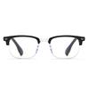 New rice nail eyebrow half frame anti-blue glasses middle-aged and elderly old-fashioned glasses fashion trend frames men's and women's reading