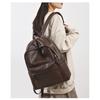 Leather Solid Color Retro Versatile Simple Backpack