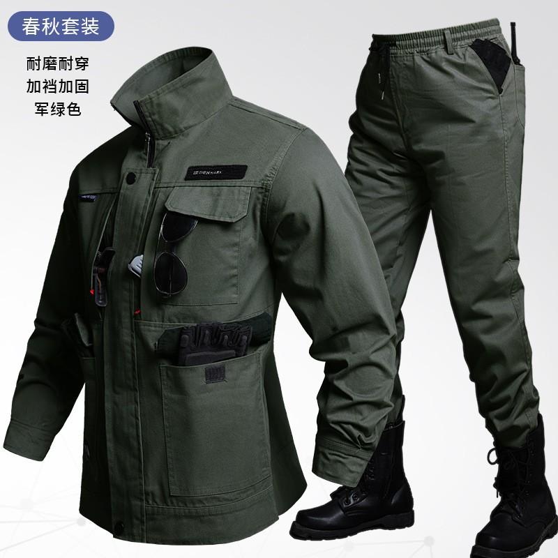 Work Clothes Set Male Female Welders Anti-scalding Wear-resistant Labor Protection Construction Site Thickened Cotton Tooling Factory
