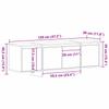 TV Cabinet Black Oak Effect 120 x 30 x 40.5 cm