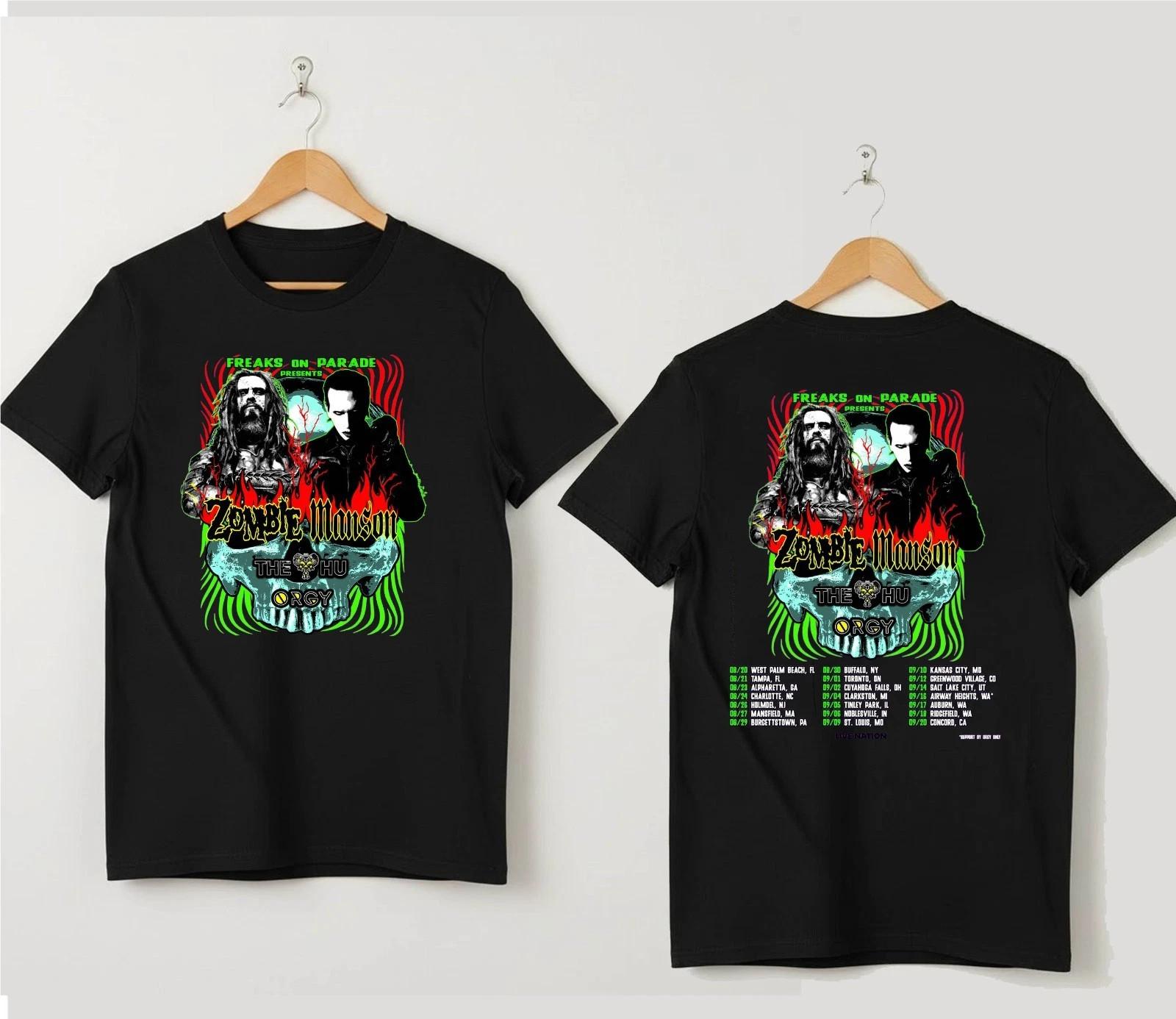 HOT Rob Zombie 2026 Tour Freaks On Parade Concert T-Shirt Fan gift S