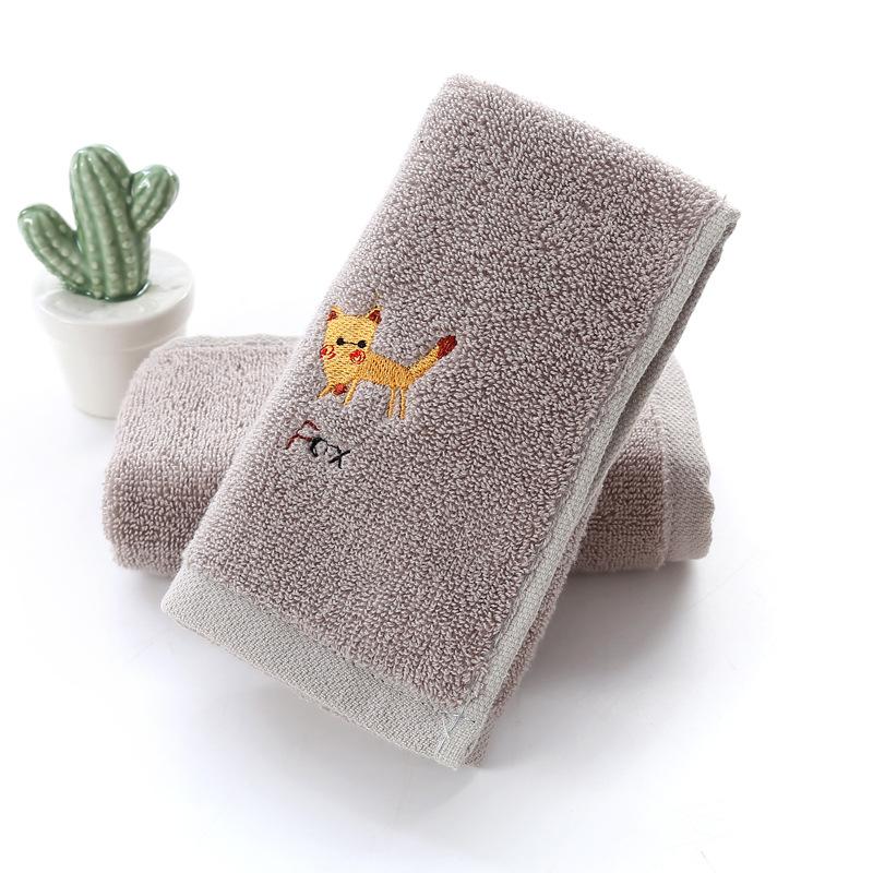Pure Cotton Children's Towel, Water Absorption Limit 32 Strands Embroidered Children's Face Towel Cartoon Animal Cotton Towel