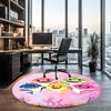 Shark Printed Round Rug Carpet Chair Rug Area Rug Entryway Doormats,for Office Chair Living Room Bedroom Kitchen Room.