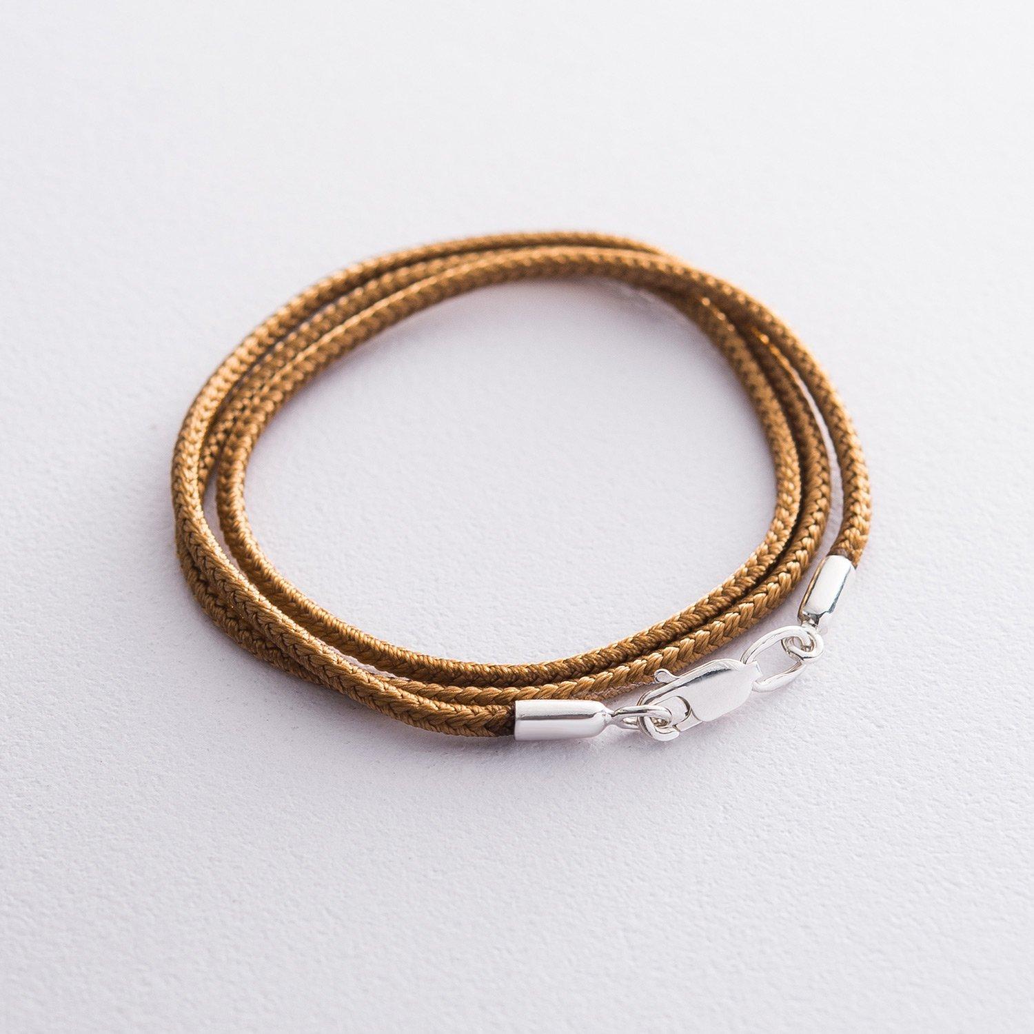 

Шовковий шнурок із срібною застібкою Oniks 40 срібний