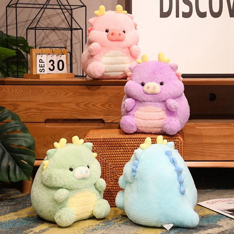 Pig Plush Macaron Toy Animal Stuffed Doll Bedroom Decoration Kids Gift 30cm