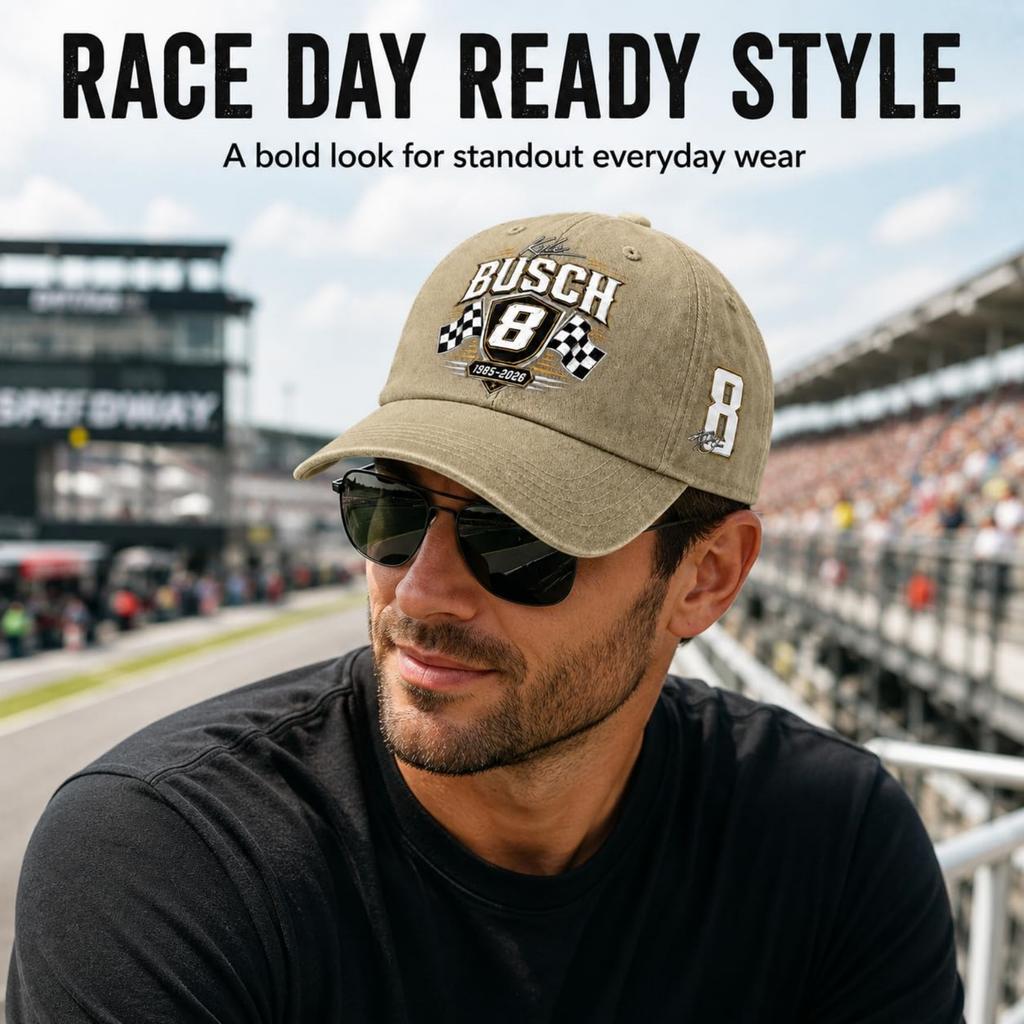 Adjustable Racing Cap Unisex Motorsport Hat with Embroidered Number and Checkered Flags Design Small Racing Gift Hat