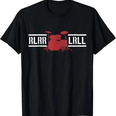 Schlagzeug RLRR LRLL Schlagzeugspielen Musiker Schlagzeuger Geschenk T-Shirt