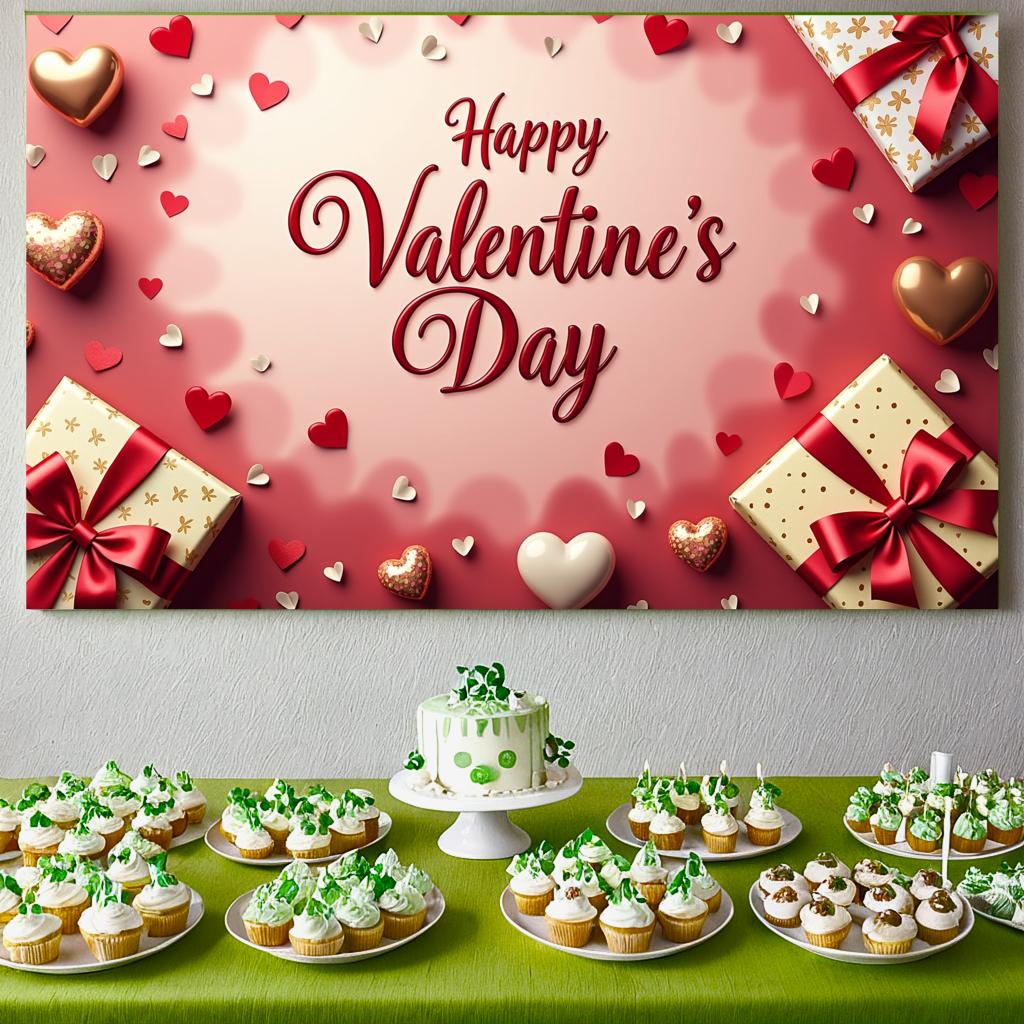 Heart-shaped Gifts Decorative Romantic Customizable Backdrop Festive Hearts for Photo Booth