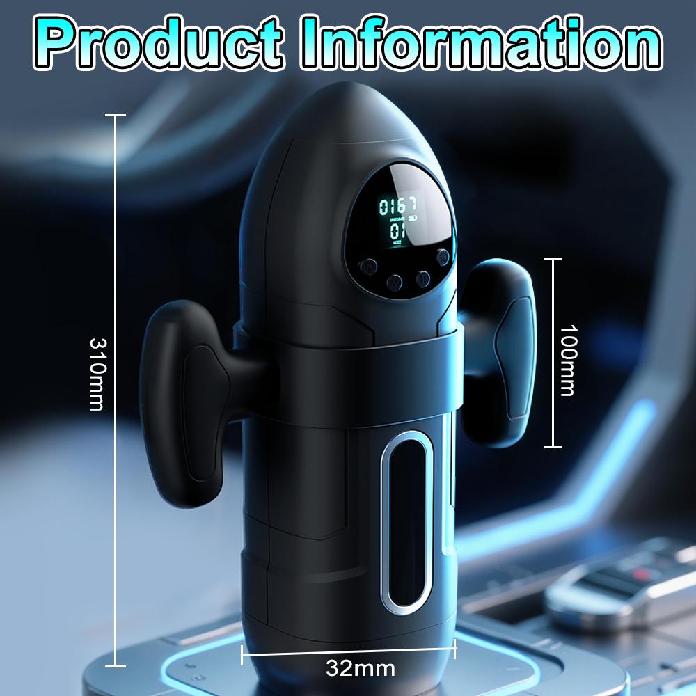 2026 Electric 10 Telescopic 10 Vibrator 4 Sucking Voice Interactive LED Display Adult Male Masturbation Entertainment Airplane Cup