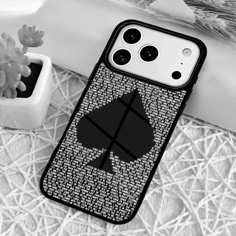 Pik Poker Spielkarten Ass Kunst Stoßfeste Handyhülle für iPhone 17 Air 16e 15 11 12 14 13 Pro Max Hülle Coque