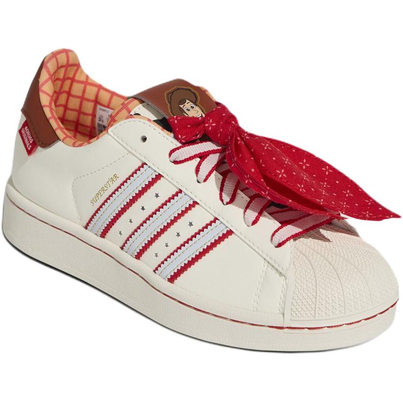 Adidas Disney X Originals Superstar 2 Vielseitig Bequem Rutschfest Niedrig geschnitten Kinder Sneaker Kinder Sneaker Off-White Rot KK4472