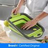 Collapsible Cutting Board With Colander Multifunction Silicone Folding Chopping Board Dish Basin Basket Drainer Kitchen Storage