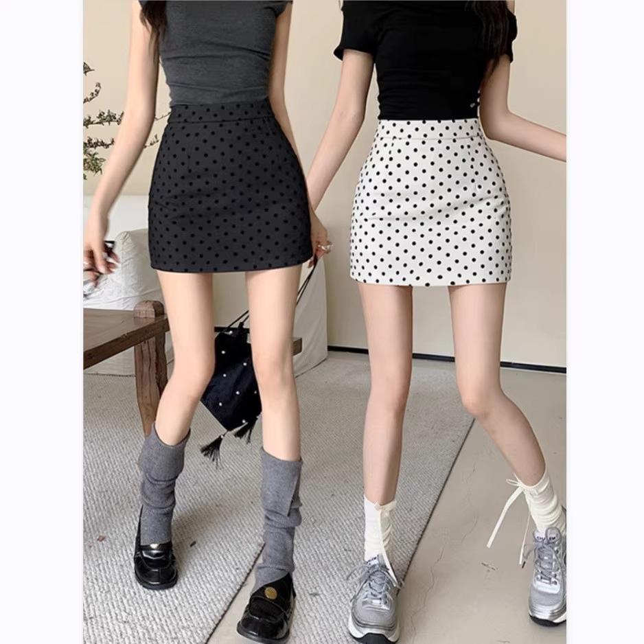 

Sweet & Spicy Apricot Polka Dot A-Line Mini Skirt - 2025 Summer Collection Women s Casual Versatile Skirt XL