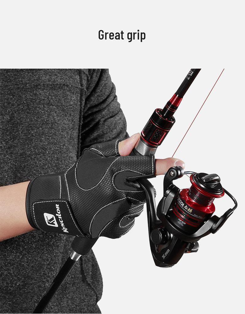 Outdoor Non-Slip Wear-Resistant Three-Finger Fishing Gloves - Unisex Sports & Cycling