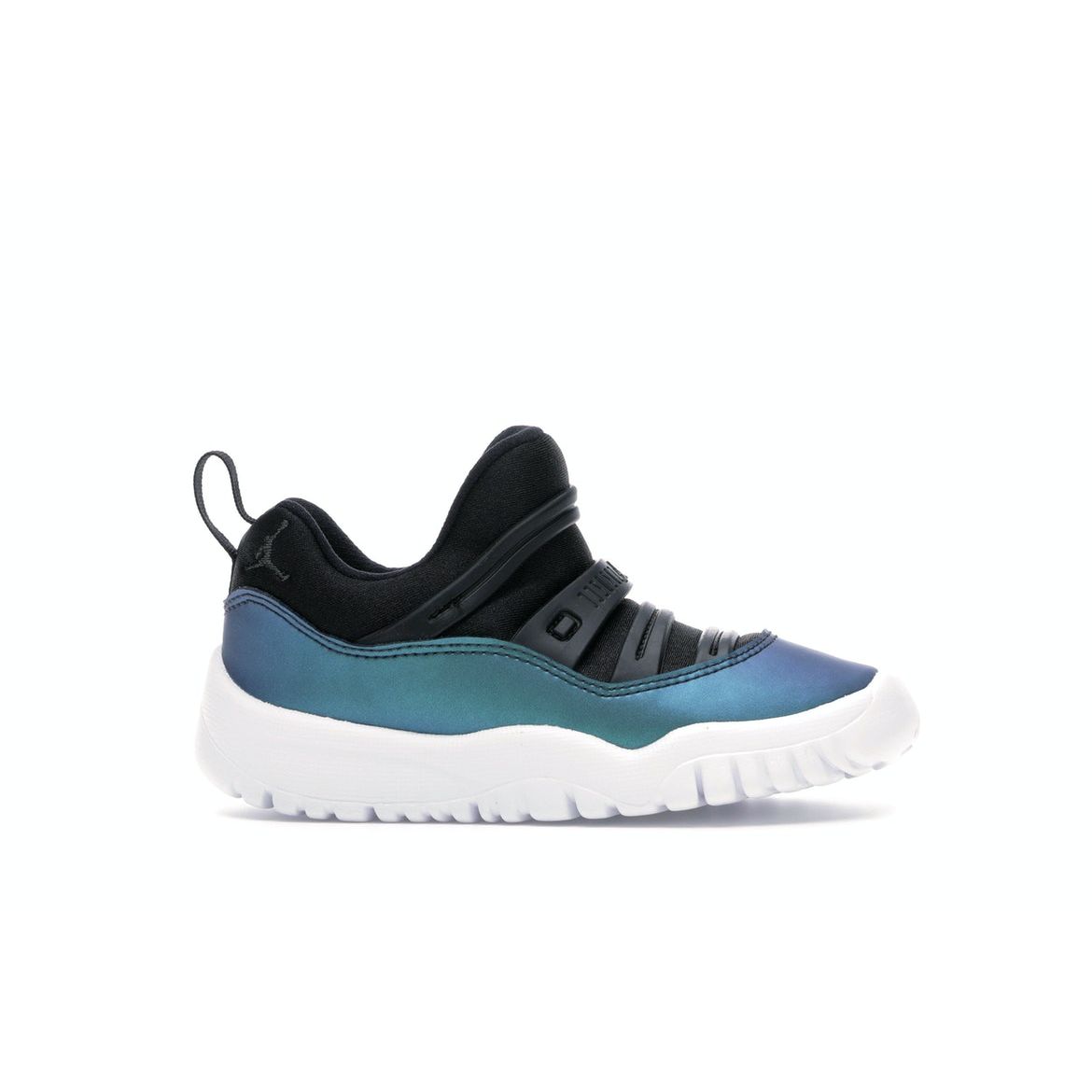 

Air Jordan Jordan 11 Retro Little Flex TD Черные переливающиеся детские кроссовки антрацитовый многоцветный BQ7102-009