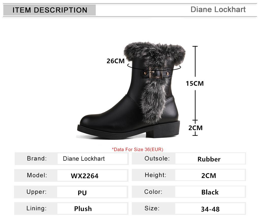 Fashion Women's Winter Boots Platform Heels Fur Boots Women 2025 Snow Boots Zip Ankle Winter Shoes For Women Winter Footwear Botas Mujer