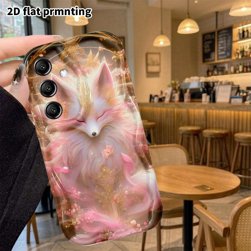Phone Case: 2D Flat Samsung Galaxy A34 A35 M05 M06 S20 S22 S21 FE Plus 5G Protective Case, Golden Nine-Tailed Fox, Christmas and Halloween Gift