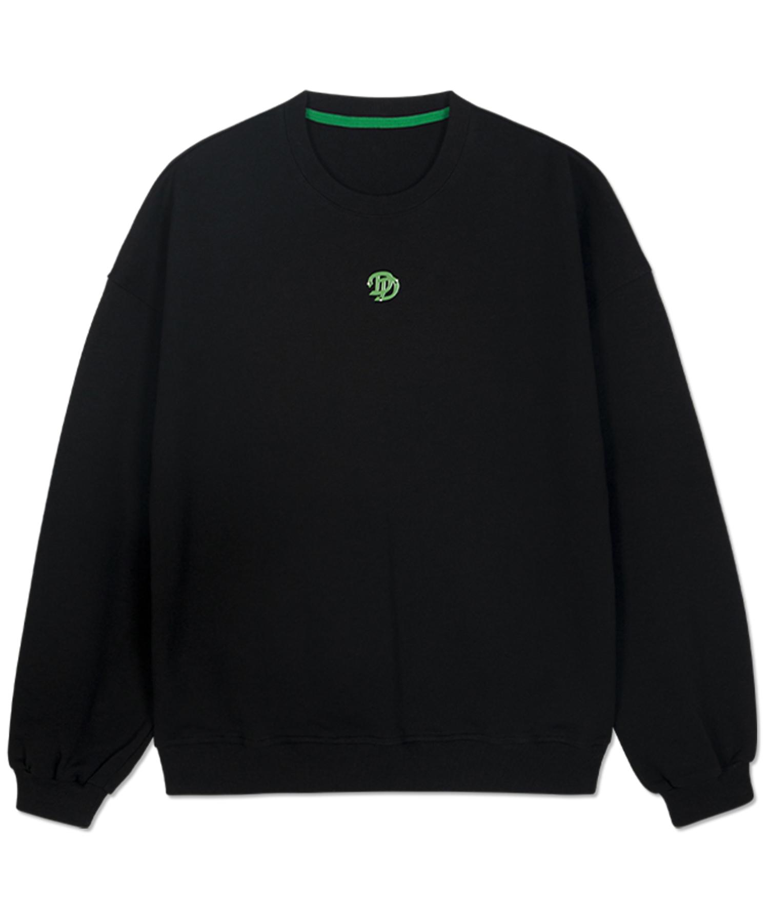 Divine Distance Metallic Signature Logo Sweatshirt [Black] M