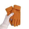 Plush Touchscreen Gloves: Warm, Thick Wool-Knit for Men & Women, Ideal for Autumn/Winter Cycling
