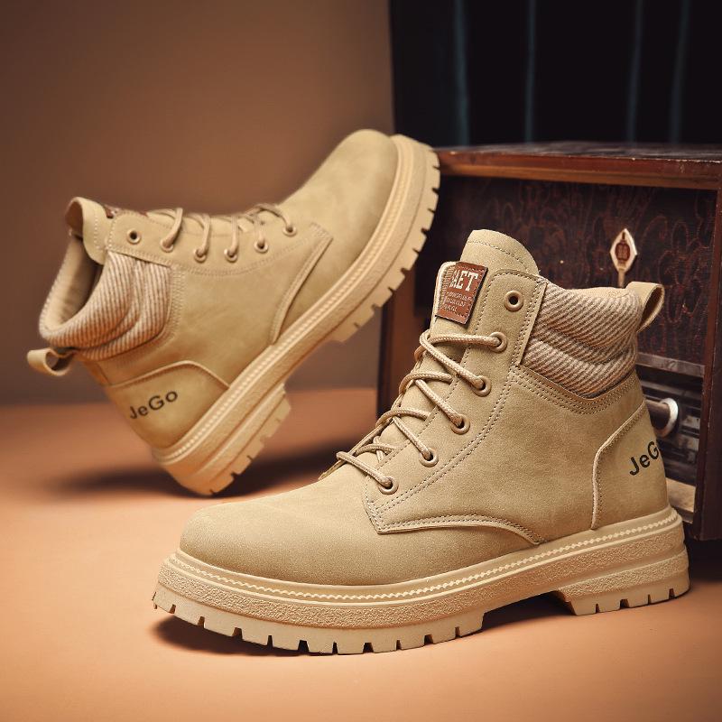 

Мужские большие желтые ботинки Martin — классический британский стиль, высокие рабочие ботинки для отдыха на открытом воздухе в ретро-стиле, модные и удобные. 44 хаки